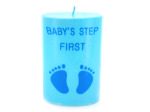 4 Inch x 2.5 Inch Blue Footprint Candle | bulk buys