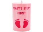 4 Inch x 2.5 Inch Pink Footprint Candle | bulk buys