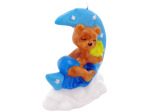 3.5 Inch x 4 Inch Blue Sleeping Bear Candle | bulk buys
