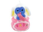 4 Inch x 2.5 Inch Pink Animal Candle | bulk buys