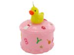 3 Inch x 3 Inch Pink Baby Duck Box Candle | bulk buys