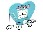 Wooden heart clock with stand | bulk buys