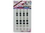 Snap fasteners, assorted sizes, pack of 40 | bulk buys