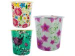 Round Floral Design Wastebasket | bulk buys