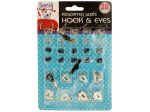 28 Pack sewing hook and eye set | sterling