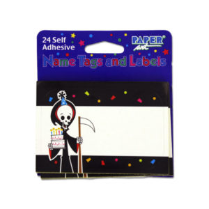 Grim Reaper name tags/labels, pack of 24 | bulk buys