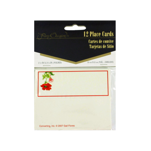 Red Poppy Place Cards | bulk buys