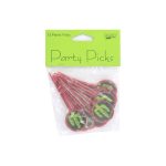 fiesta stripes 12 count party picks | bulk buys