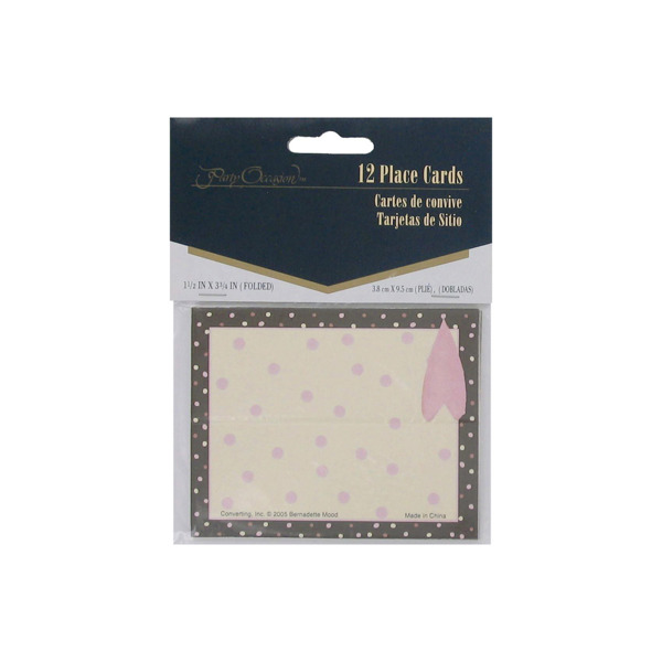 Perfect Match heart and polka dot place cards, pack of 12 | bulk buys