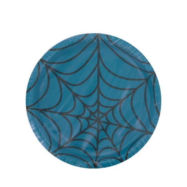 Turquoise spiderweb plates, pack of 8 | bulk buys