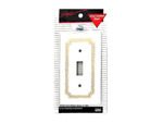 White switchplace cover with gold banding | bulk buys