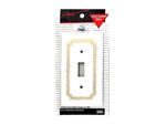 White switchplace cover with gold banding | bulk buys