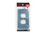 Double outlet blue switchplate cover | bulk buys