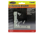 2 Pack 3 Inch Flat Corner Brackets with Screws | sterling