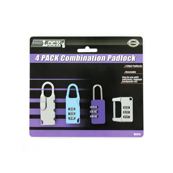 Combination padlock set | sterling