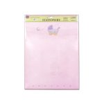 Pink baby stationery with baby carriage, pack of 25 sheets | bulk buys