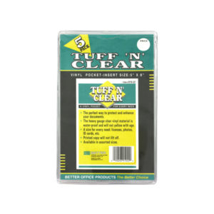 Tuff n Clear 5 x 8 vinyl pocket | bulk buys