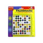 72 colored thumbtacks | sterling