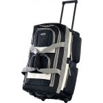Olympia 22" 8 Pocket Sports Cargo Travel Rolling Duffel Carry-On Luggage Suitcase Tote Bag - Navy