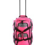 "33 Olympia 8 Pocket Sports Cargo Travel Rolling Duffel Carry-On Luggage Suitcase Tote Bag - Hot Pink
