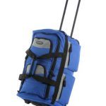 Olympia 26" 8 Pocket Sports Cargo Travel Rolling Duffel Carry-On Luggage Suitcase Tote Bag - Royal Blue