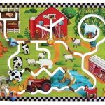Kids Playroom Farm Activity Educational Fun Learning Wall Mounted Hardware Panel Toys