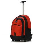 Olympia 19 inch Rolling Carry-On Wheeled Travel Backpack Luggage / Book Bag in Red