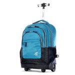 Olympia 19 inch Rolling Carry-On Wheeled Travel Backpack Luggage / Book Bag in Blue